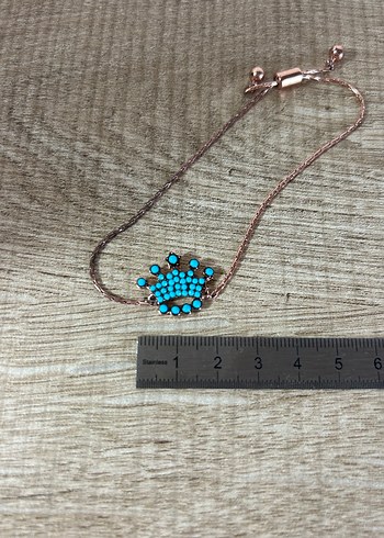 Turkuaz Boncuklu Minimalist Bileklik - Görsel 4