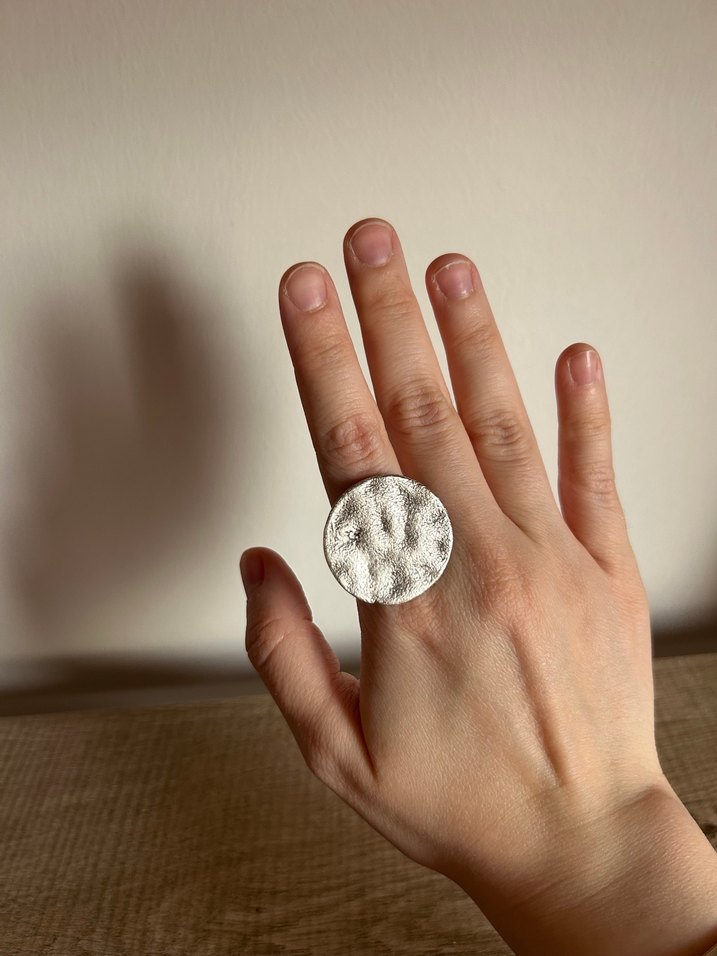 Minimalist Düğmeli Bohem Kadın Yüzük - Görsel 2
