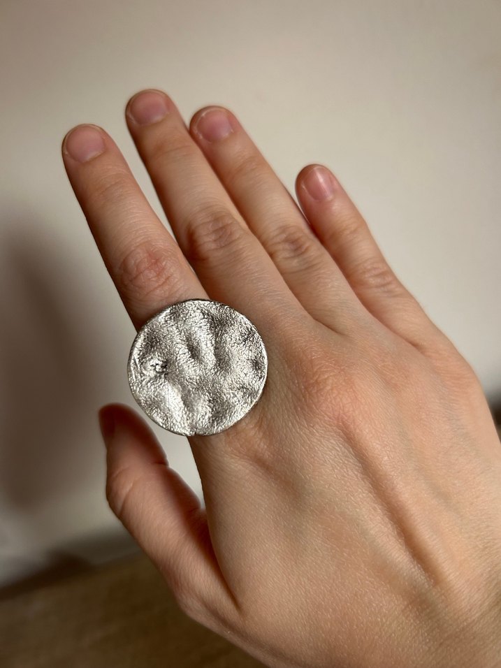 Minimalist Düğmeli Bohem Kadın Yüzük - Görsel 4