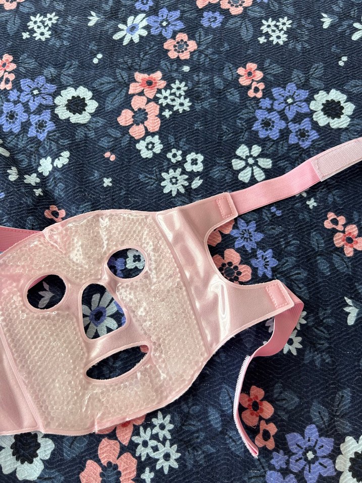 Ayarlanabilir Pembe Yüz Maskesi - Görsel 5