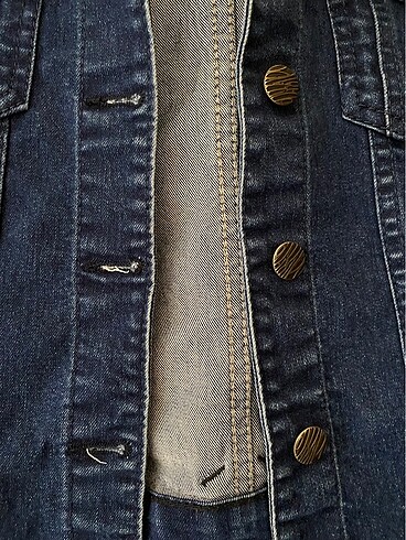 38 Beden mavi Renk Crop kot ceket