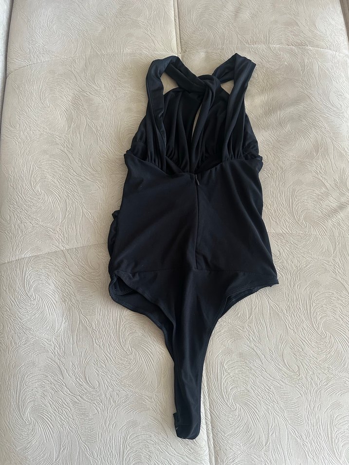 Siyah Drapeli çıtçıtlı bluz - Görsel 2