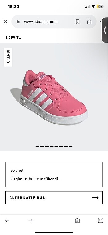 38 Beden adidas pembe ayakkabi