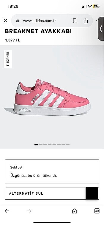 adidas pembe ayakkabi