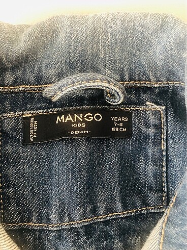 8 Yaş Beden mavi Renk Mango çocuk kot ceket 7-8 yaş 128 cm