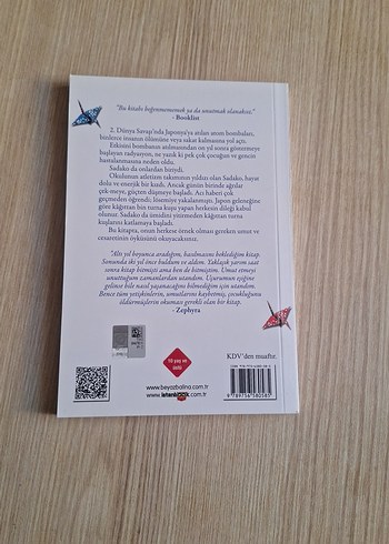 Sadako ve Kağıttan Bin Turna Kuşu - Eleanor Coerr