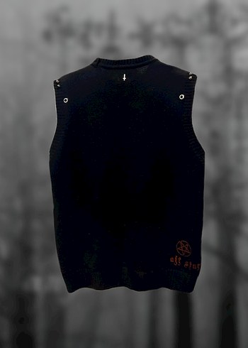 Tasarım Punk Kolsuz Kazak - Görsel 2