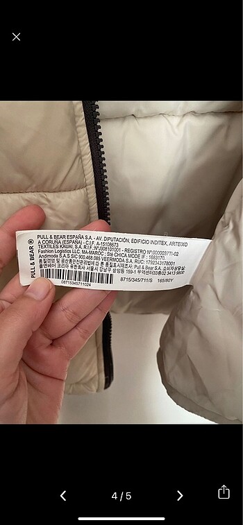 s Beden camel Renk Pull and bear şişme mont