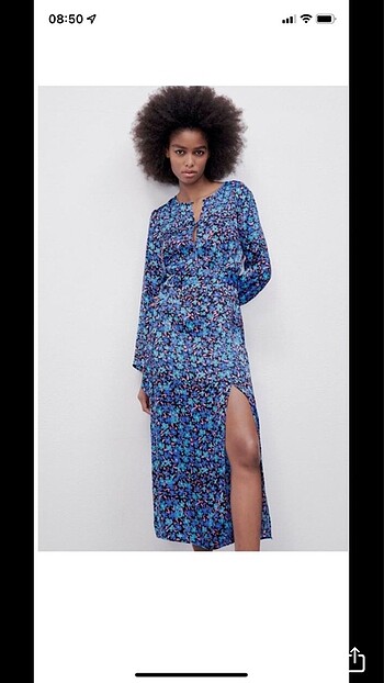 Zara Zara model çiçekli elbise