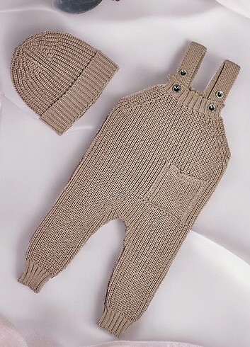 9 Ay Beden Triko Bereli Unisex Bebek Tulumu
