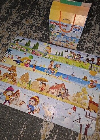 Fisher Price Çocuk Puzzle Çiftlik Mevsimler Sayı Treni