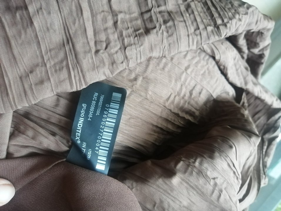 Bohem Tarzı Kahverengi Keten Uzun Elbise balon buruşuk görünümlü - Görsel 3