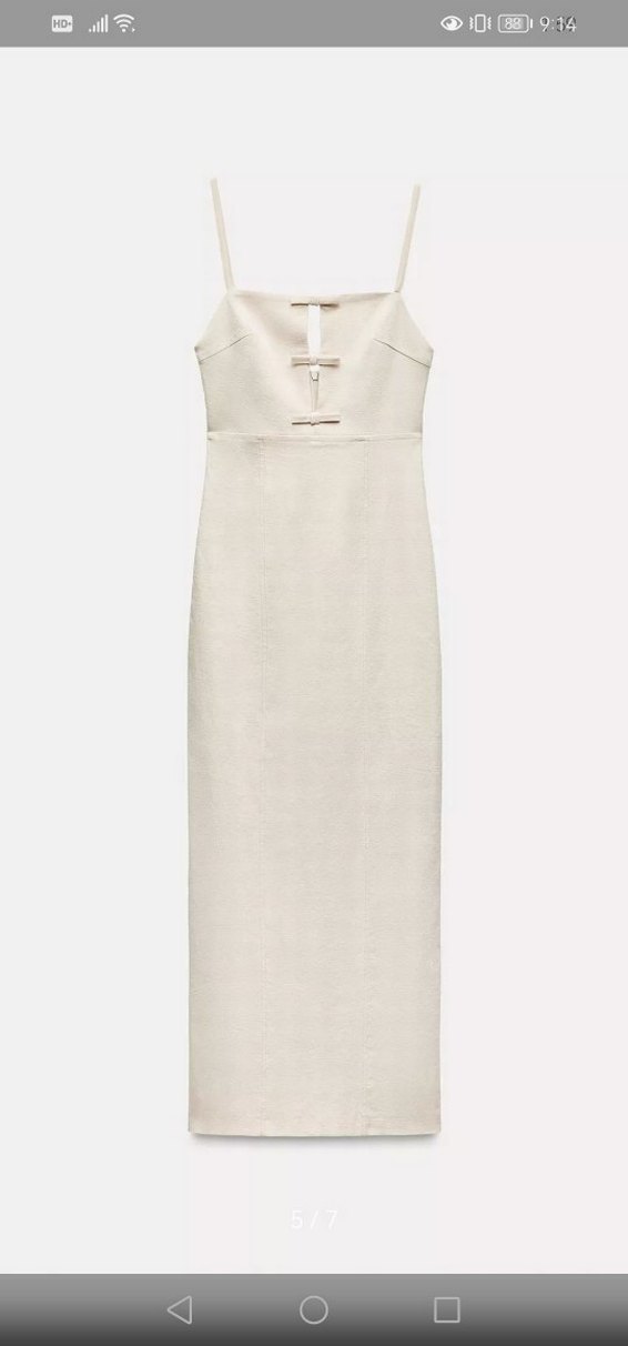 Beyaz Midi nişan nikah isteme  kalem Elbisesi - Görsel 4