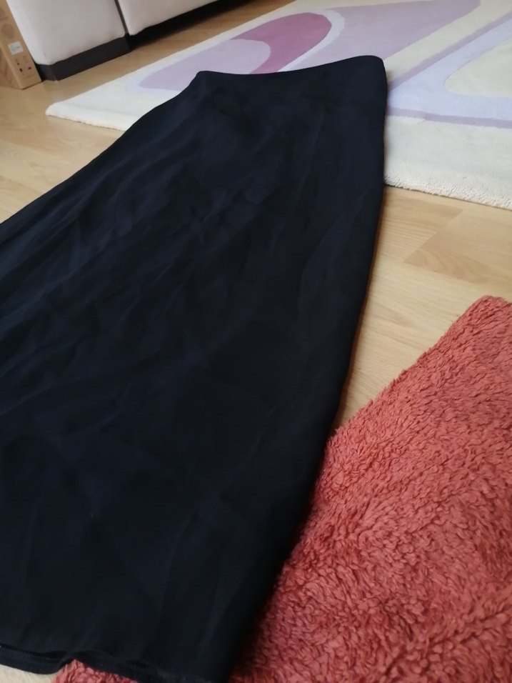 Siyah Uzun Kadın Etek kalem setrms - Görsel 5