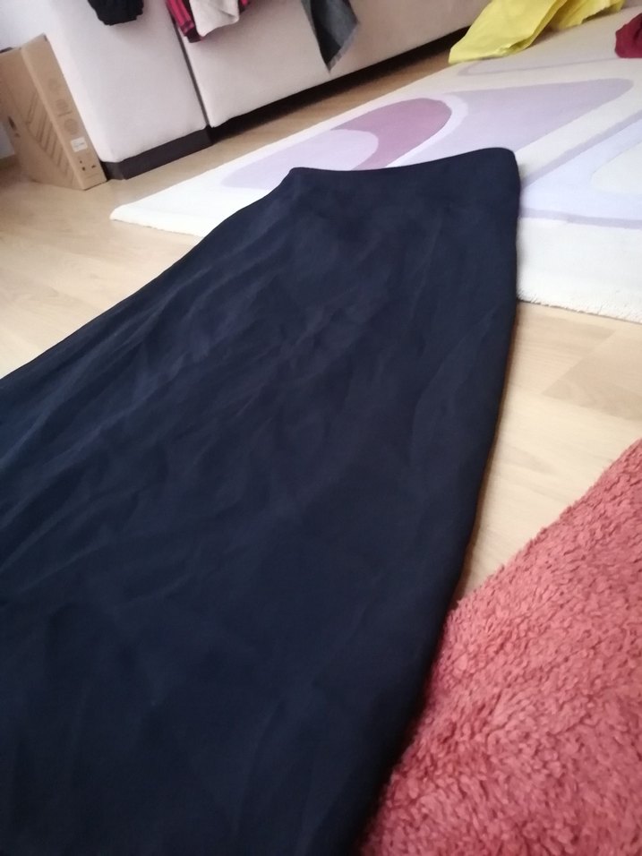 Siyah Uzun Kadın Etek kalem setrms - Görsel 3