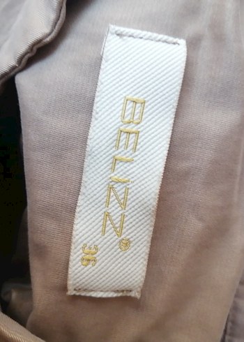 Bej Uzun Kadın Yağmurluk trençkot  Drapeli - Görsel 4