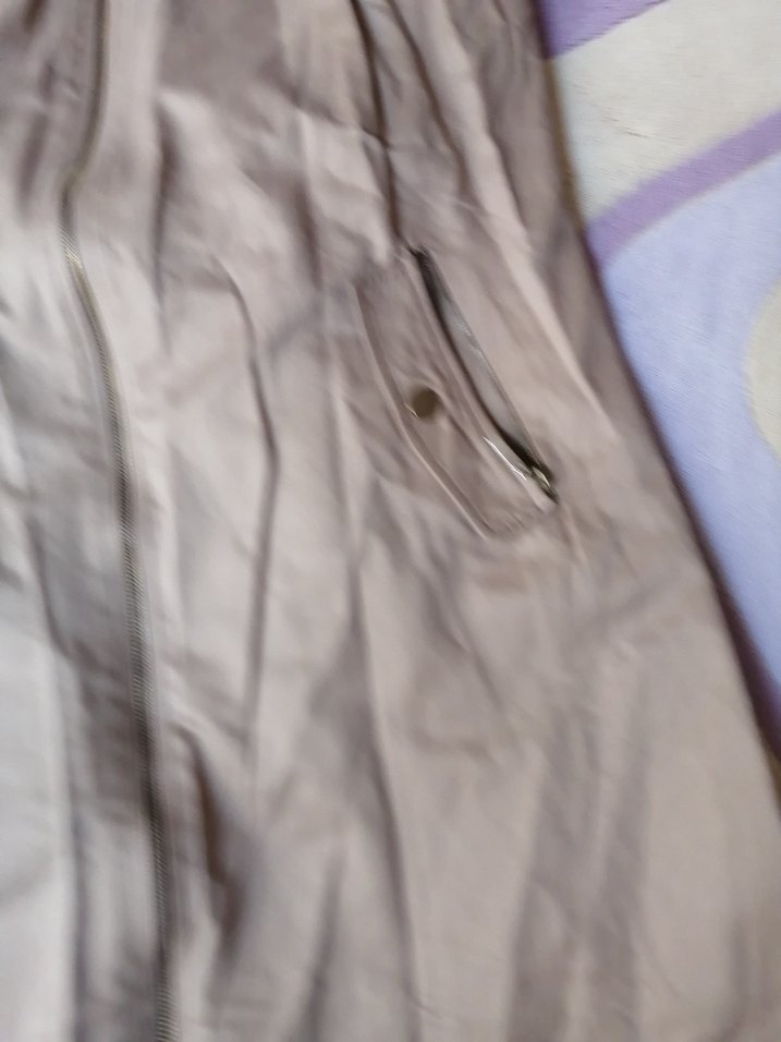 Bej Uzun Kadın Yağmurluk trençkot  Drapeli - Görsel 3