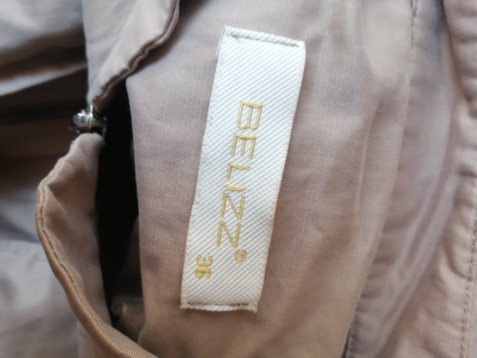 Bej Uzun Kadın Yağmurluk trençkot  Drapeli - Görsel 4