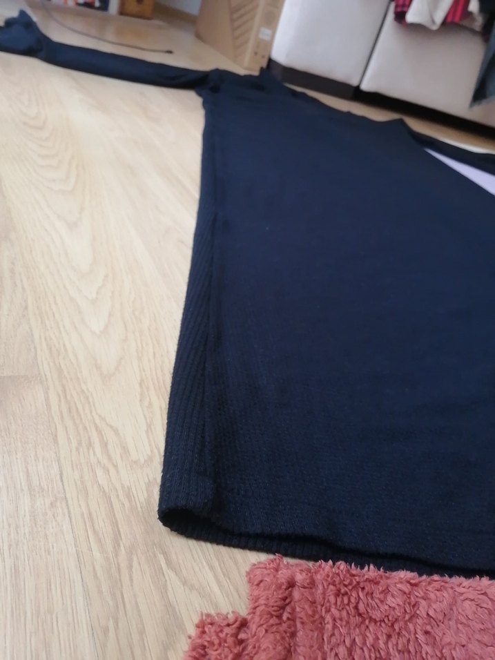 Uzun Siyah Drapeli Kadın Elbise - Görsel 5