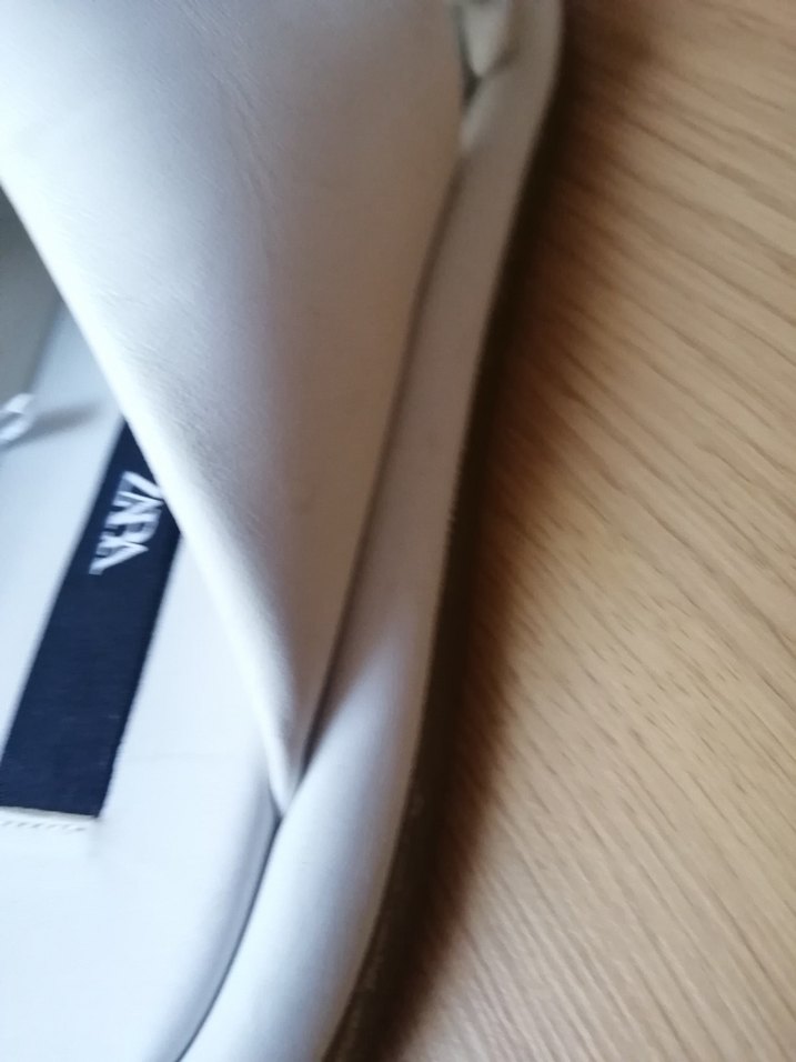 Beyaz deri zara Kadın Terlik - Görsel 4