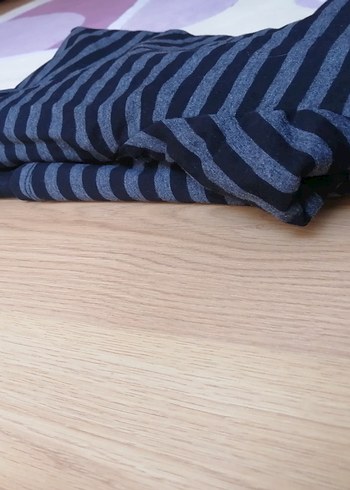 Gri Çizgili Yüksek Yakalı tunik Elbisesi - Görsel 3