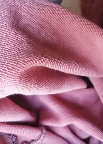 Kızlar için Pembe somon Bisiklet Yaka Sweatshirt - Görsel 4