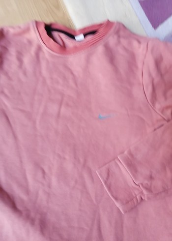 Kızlar için Pembe somon Bisiklet Yaka Sweatshirt - Görsel 2