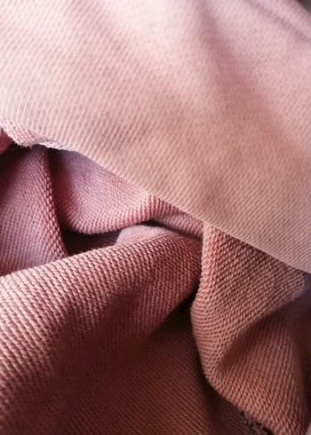 Kızlar için Pembe somon Bisiklet Yaka Sweatshirt - Görsel 5