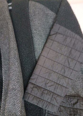 Kırmızı Drapeli keçe kapiton oversize kaban - Görsel 6