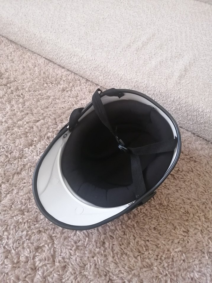 Beyaz Minimalist Motosiklet jokey scooter bisiklet Kaskı - Görsel 4