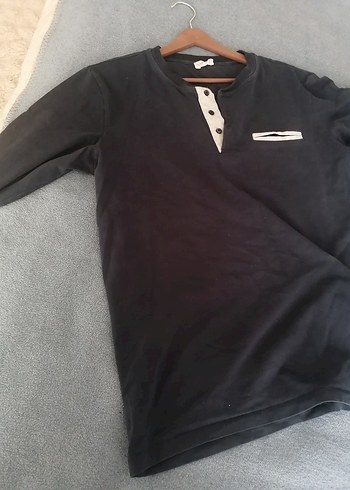 Düğmeli Siyah Erkek pijama üstü altınyıldız classiks - Görsel 2