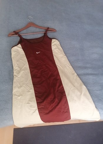 Kadın kahverengi krem Spor Midi Elbise - Görsel 3