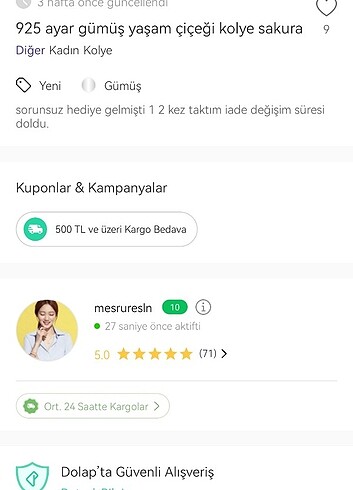 Beden altın Renk Yaşam çiçeği kolye 925 ayar gümüş rose gold sakura