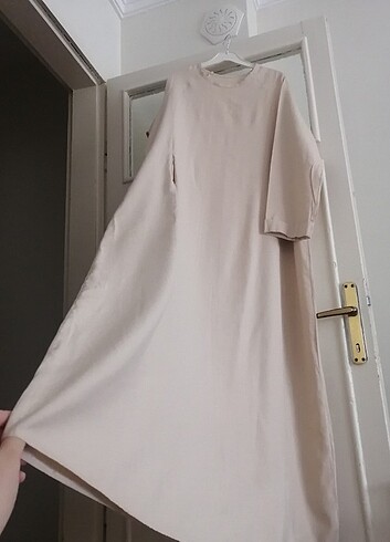 Diğer Keten elbise lemaye pamuk abaya ferace kimono