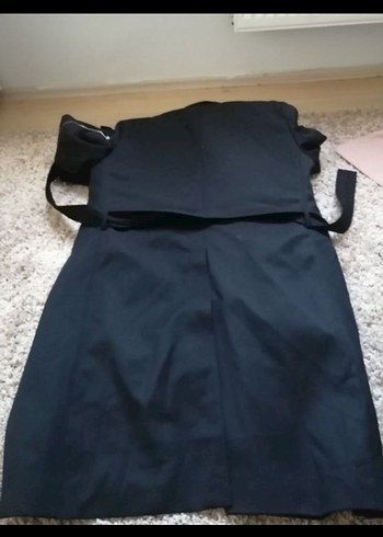 Massimo Dutti Siyah trençkot trenchcoat Midi Erkek Kaban