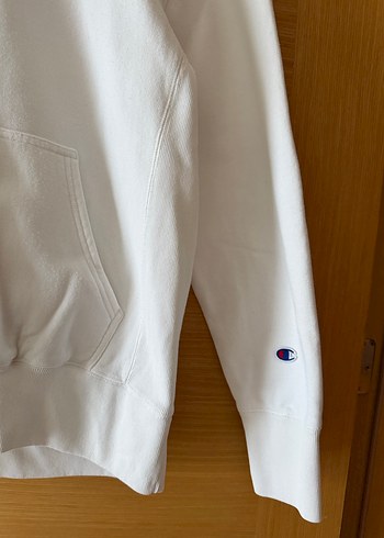 Champion Beyaz Kapüşonlu Sweatshirt - Görsel 4