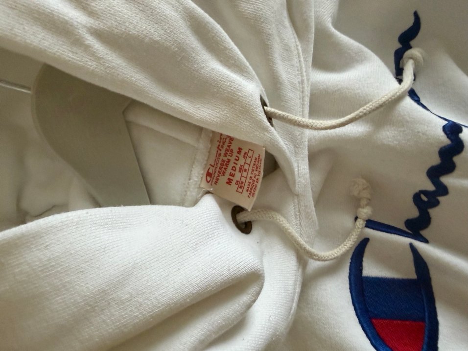 Champion Beyaz Kapüşonlu Sweatshirt - Görsel 5