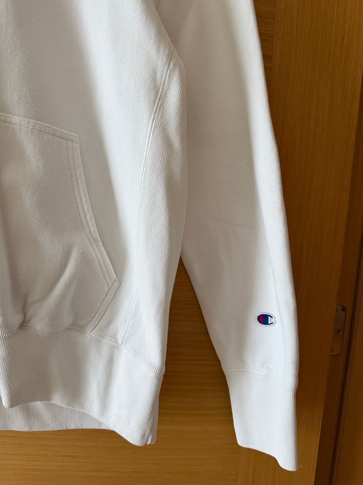 Champion Beyaz Kapüşonlu Sweatshirt - Görsel 4