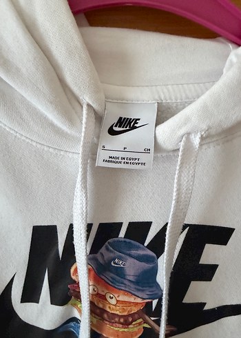 Beyaz Nike Kapüşonlu Sweatshirt - Görsel 4