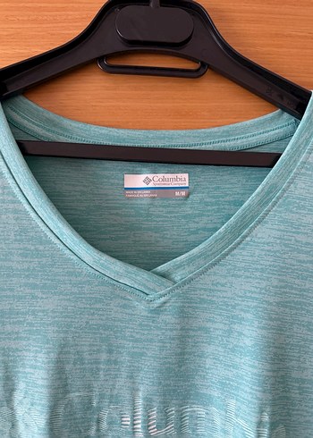 Colombia Turkuaz V Yaka Kadın Spor Tişörtü - Görsel 3