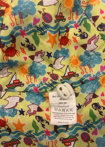 Renkli Desenli çocuk bebek deniz şapkası - Görsel 2