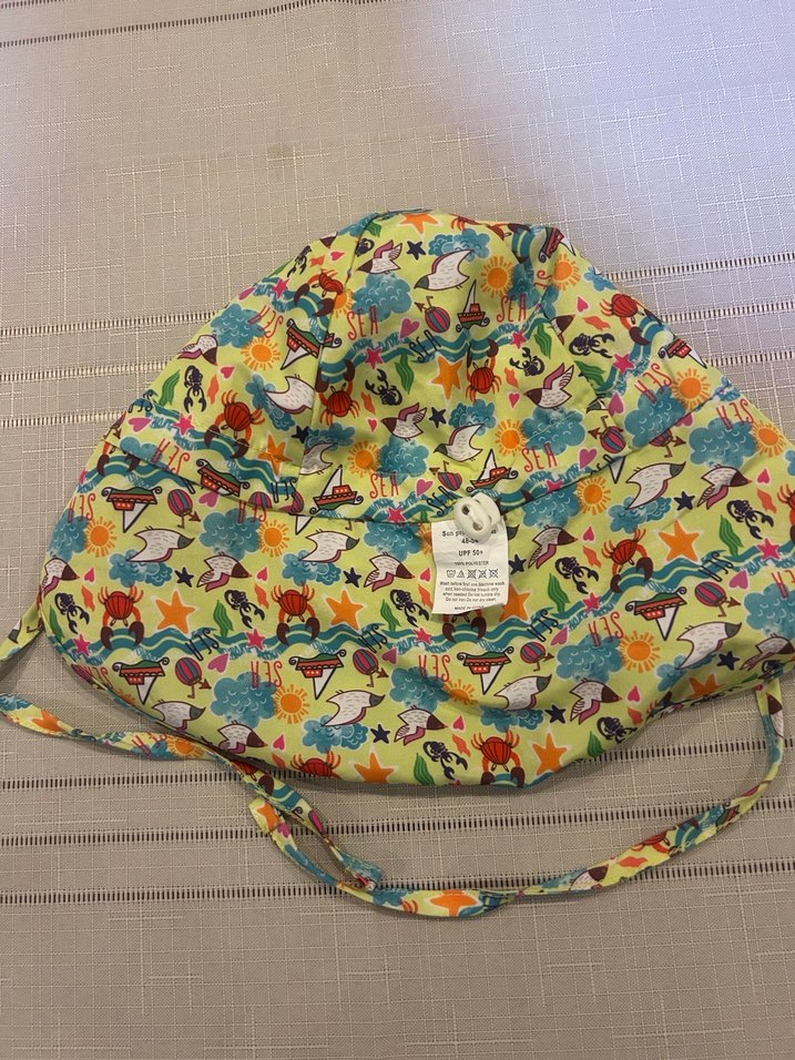 Renkli Desenli çocuk bebek deniz şapkası - Görsel 3