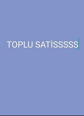 Toplu satis