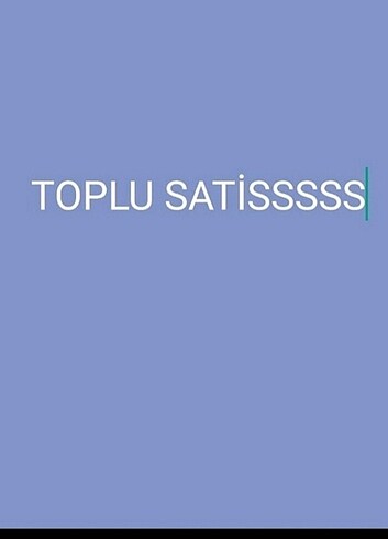 Toplu satis