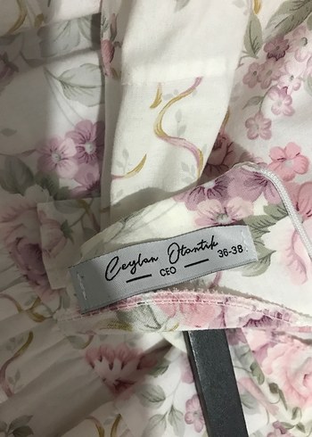 Pembe Çiçekli Uzun Bohem Elbise - Görsel 3