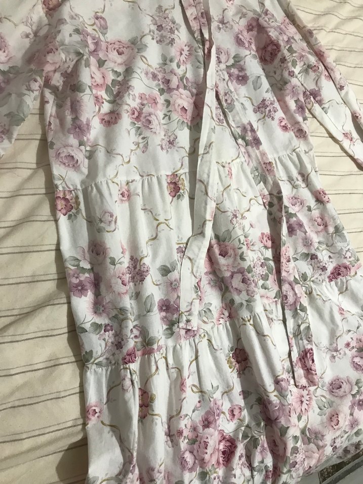 Pembe Çiçekli Uzun Bohem Elbise - Görsel 2