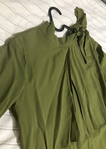 Kadın Haki Uzun Salaş Elbise - Görsel 4