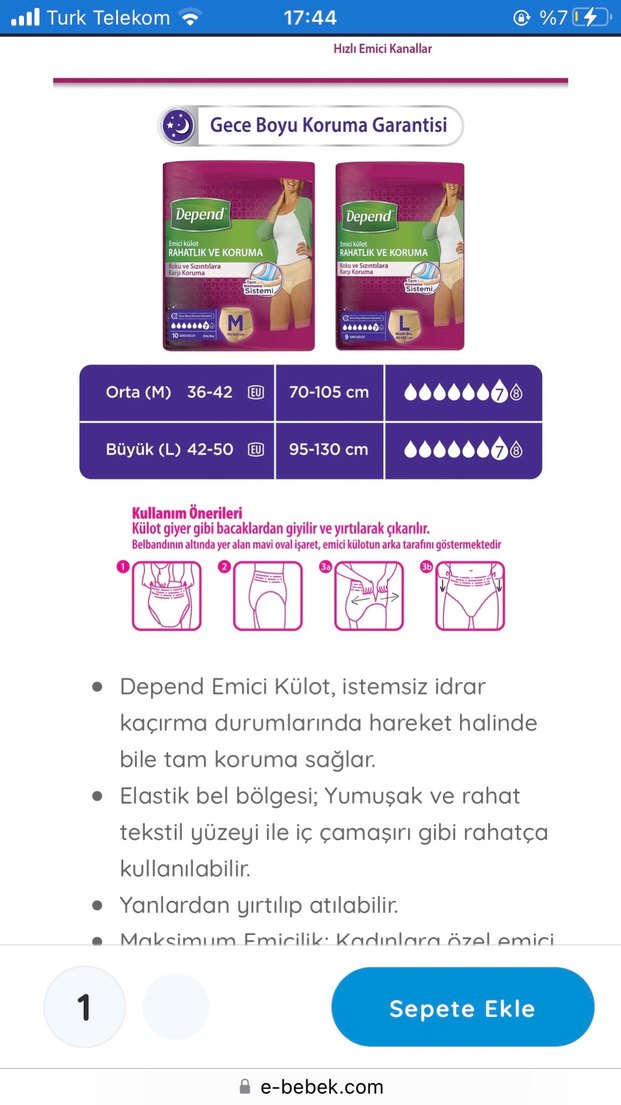 Depend Emici Külot M 10'lu Rahatlık ve Koruma - Görsel 3