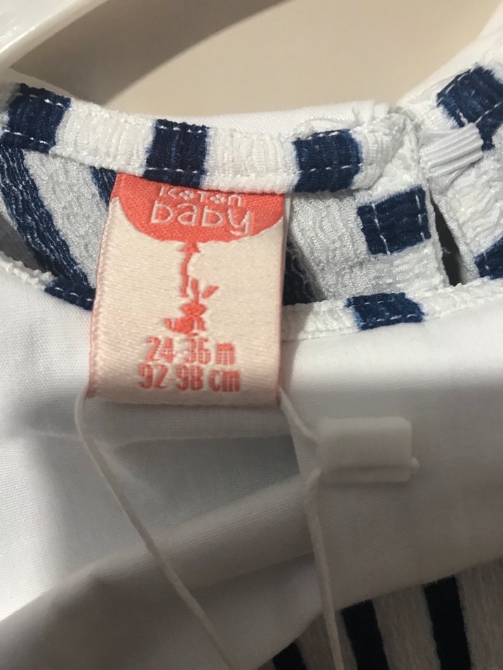 Kız Çocuk Çizgili Pilili Elbise - Görsel 5