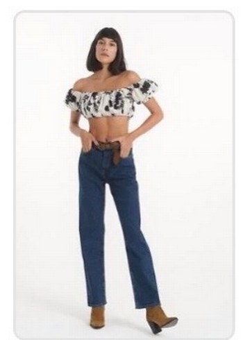 Koyu Lacivert Kadın Denim Pantolon - Görsel 6